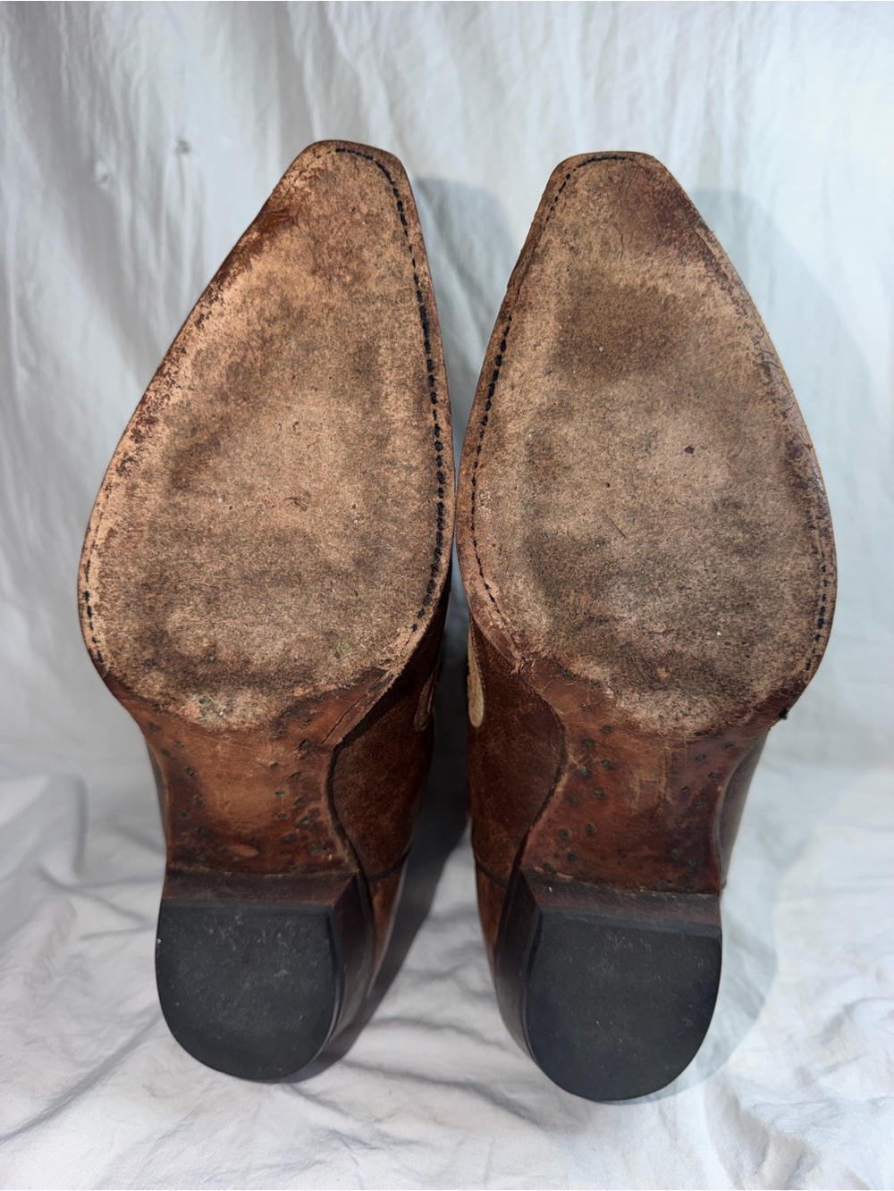 Tony Lama Earth Santa Fe Leather Snip Toe Western Boots VF3024 Size 9B - Picture 5 of 11